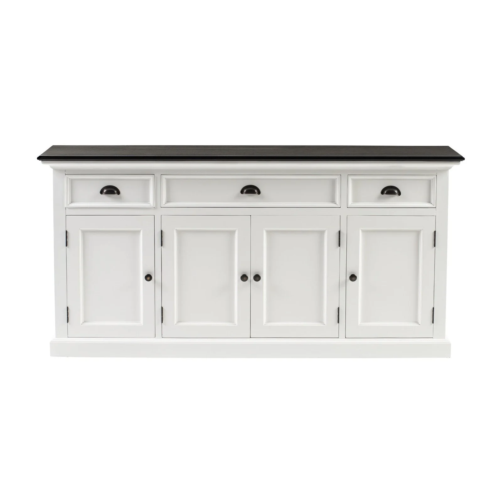 NovaSolo Halifax Contrast Buffet Console Table in Classic White & Black CA633CT