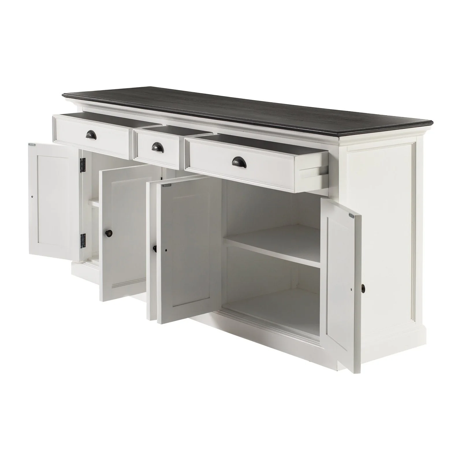 NovaSolo Halifax Contrast Buffet In Classic White & Black B190CT - Image 3