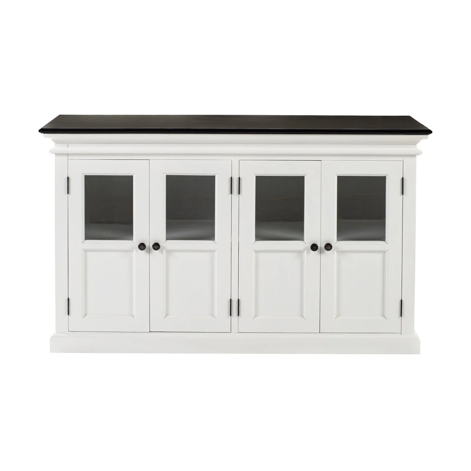 NovaSolo Halifax Contrast Buffet with 4 Glass Doors in Classic White & Black B196CT