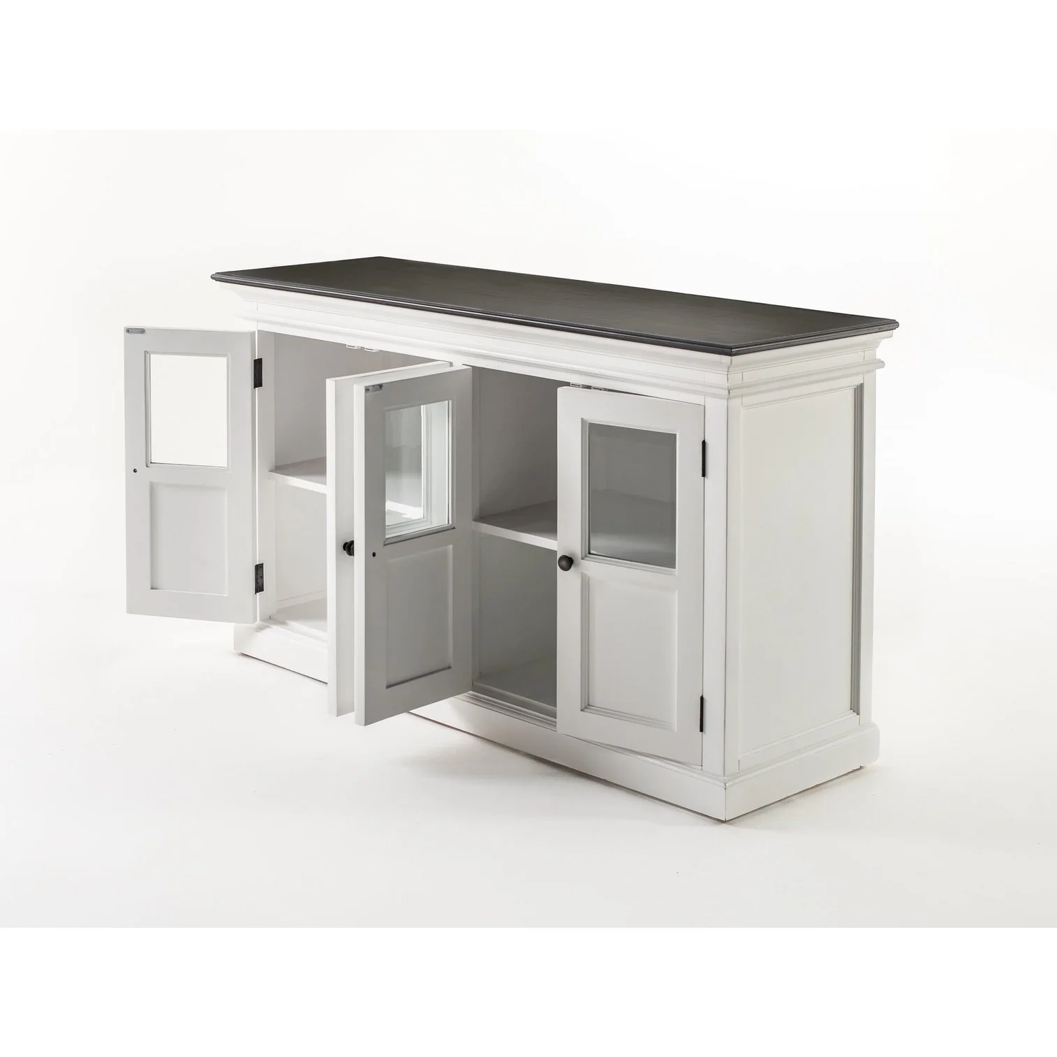 NovaSolo Halifax Contrast Buffet with 4 Glass Doors in Classic White & Black B196CT - Image 21