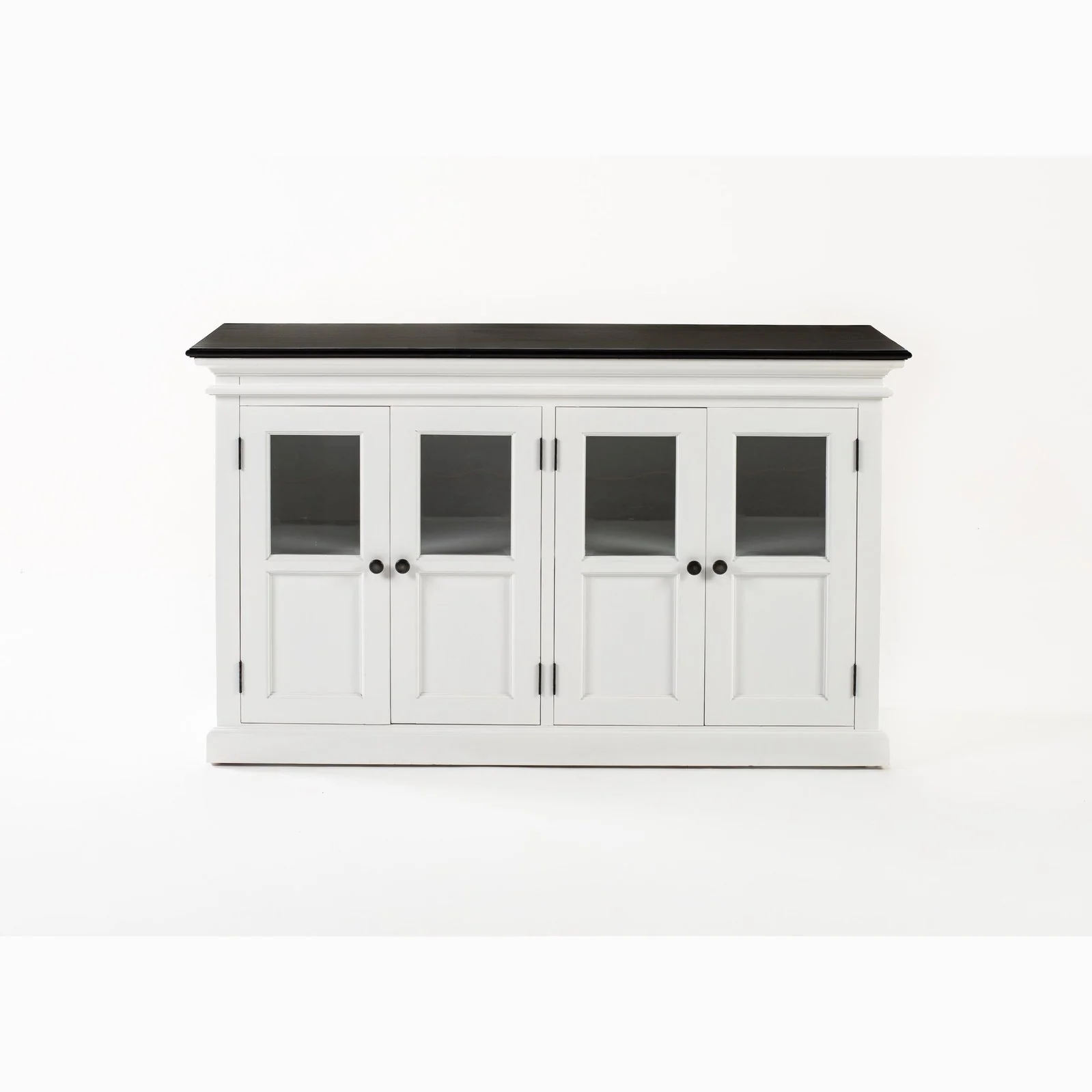 NovaSolo Halifax Contrast Buffet with 4 Glass Doors in Classic White & Black B196CT - Image 8