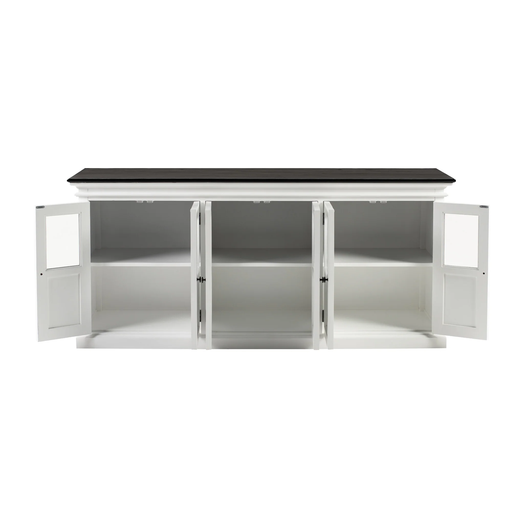NovaSolo Halifax Contrast Buffet with 6 Glass Doors In Classic White & Black B195CT - Image 4