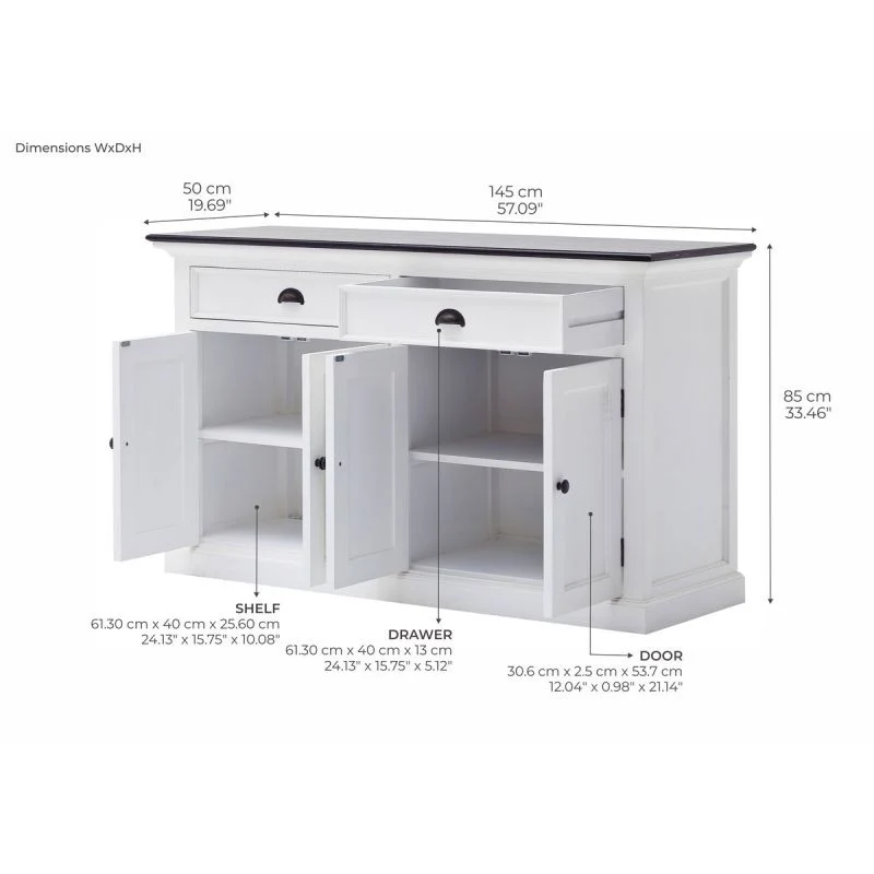 NovaSolo Halifax Contrast Classic Buffet Two-tone B127CT - Image 11