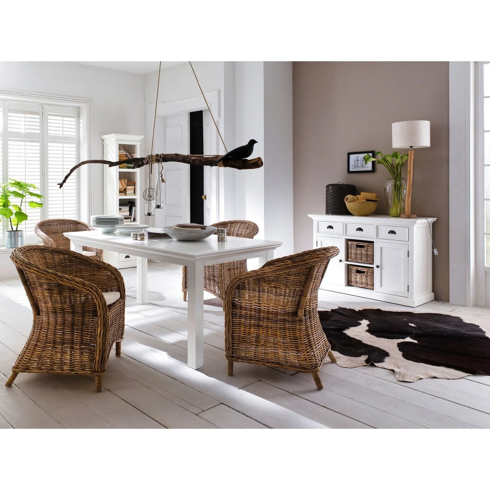 NovaSolo Halifax Dining Table 70" White T759-180 - Image 2