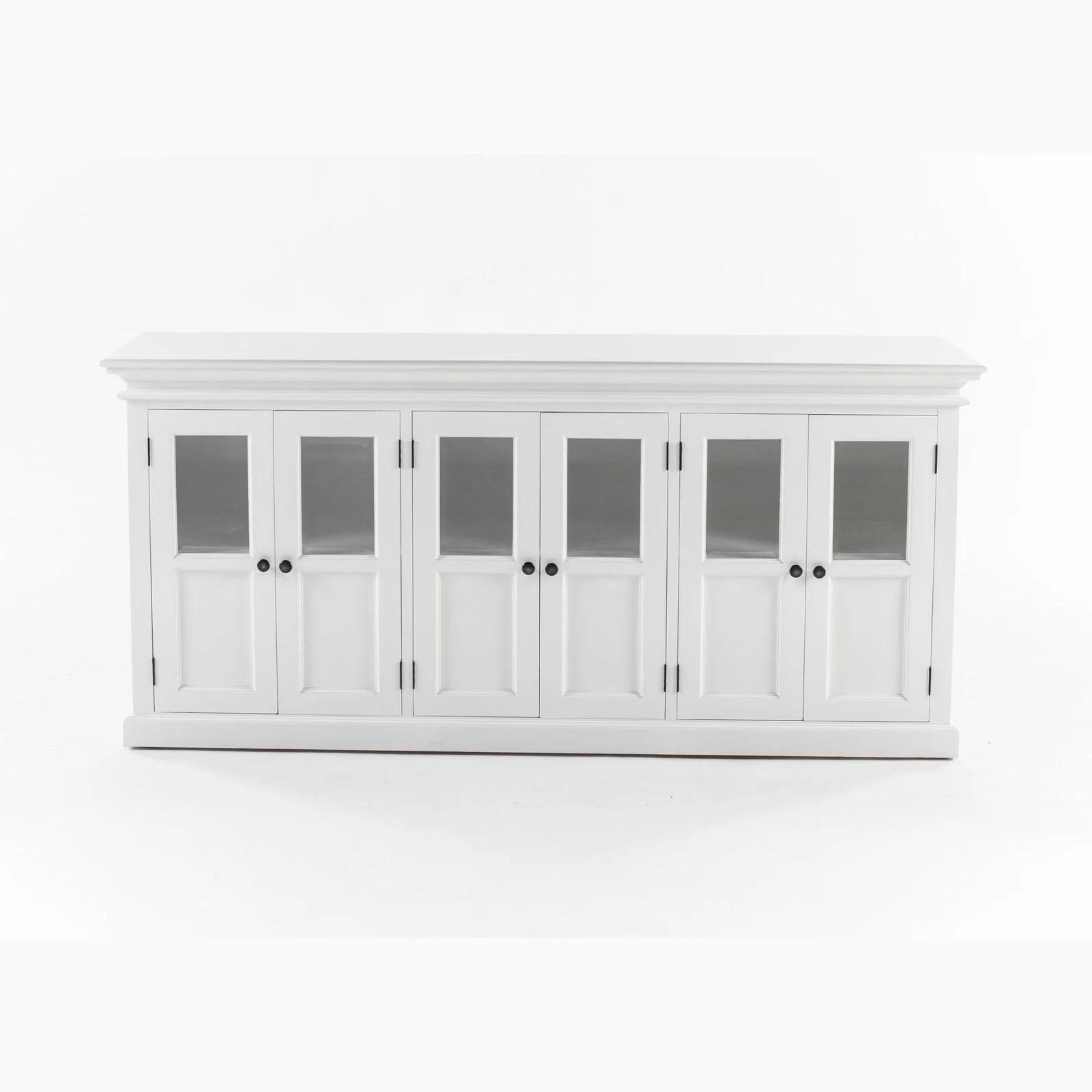 NovaSolo Halifax Hutch Unit with 6 Glass Doors in Classic White BCA611 - Image 31