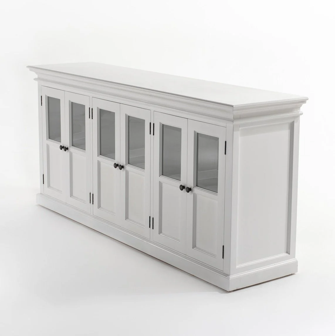 NovaSolo Halifax Hutch Unit with 6 Glass Doors in Classic White BCA611 - Image 33