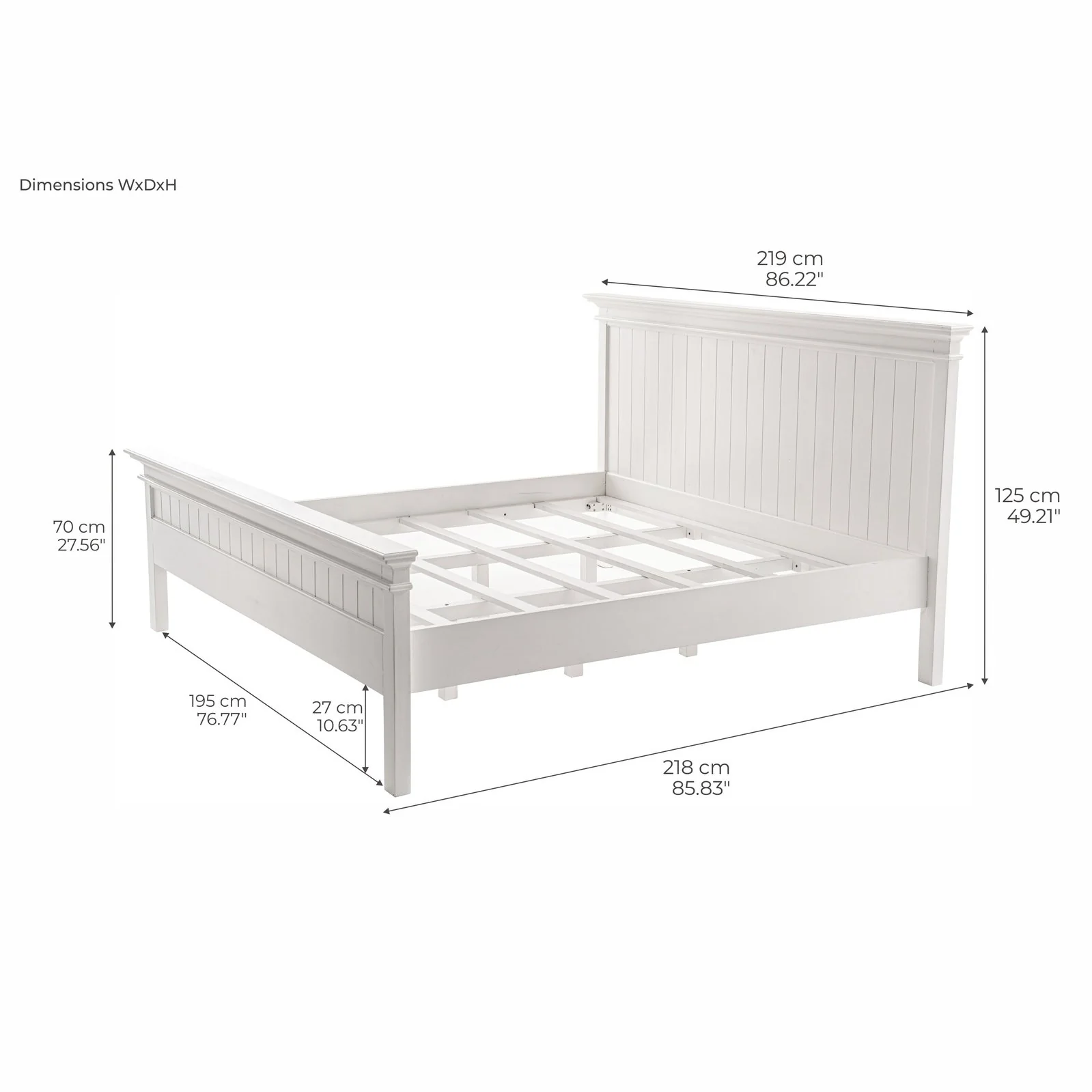 NovaSolo Halifax King Size Bed White BKU001 - Image 18