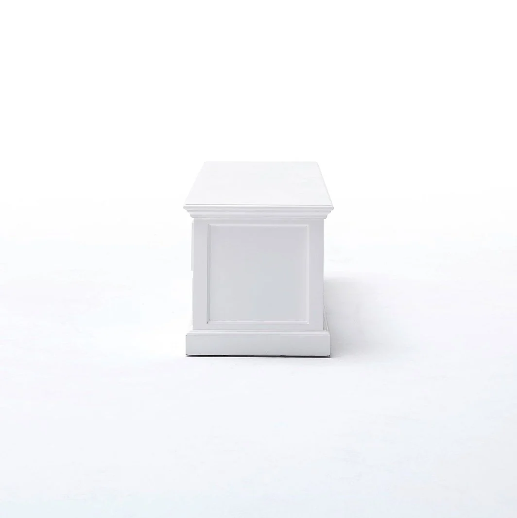 NovaSolo Halifax Large Entertainment Center with 4 Drawers White CA631 - Image 11