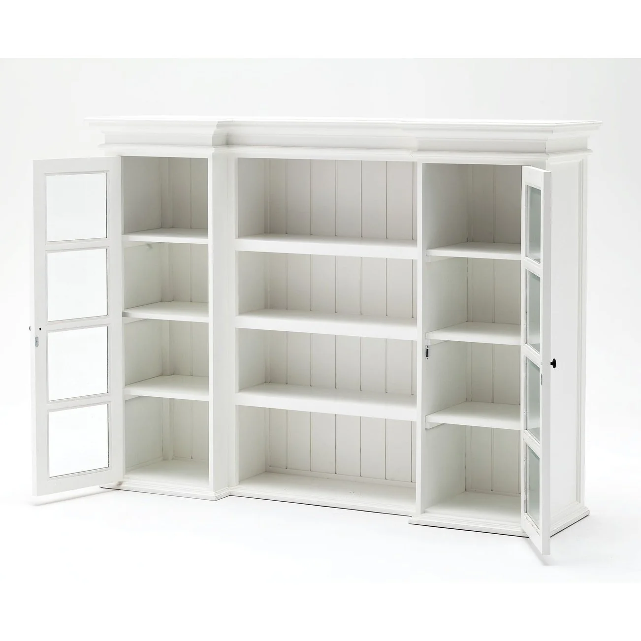 NovaSolo Halifax Library Hutch with Basket Set White BCA600 - Image 14