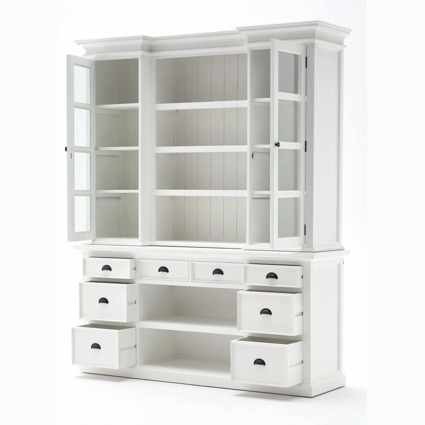 NovaSolo Halifax Library Hutch with Basket Set White BCA600 - Image 5