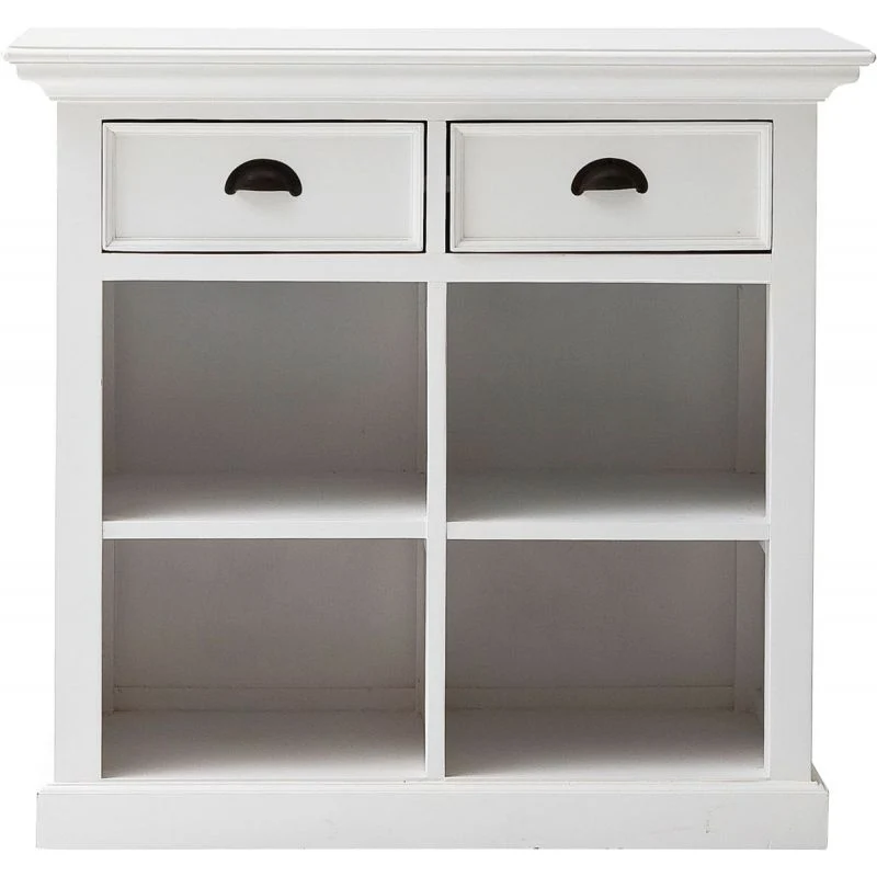 NovaSolo Halifax Medium Buffet with Basket Set White B181 - Image 2