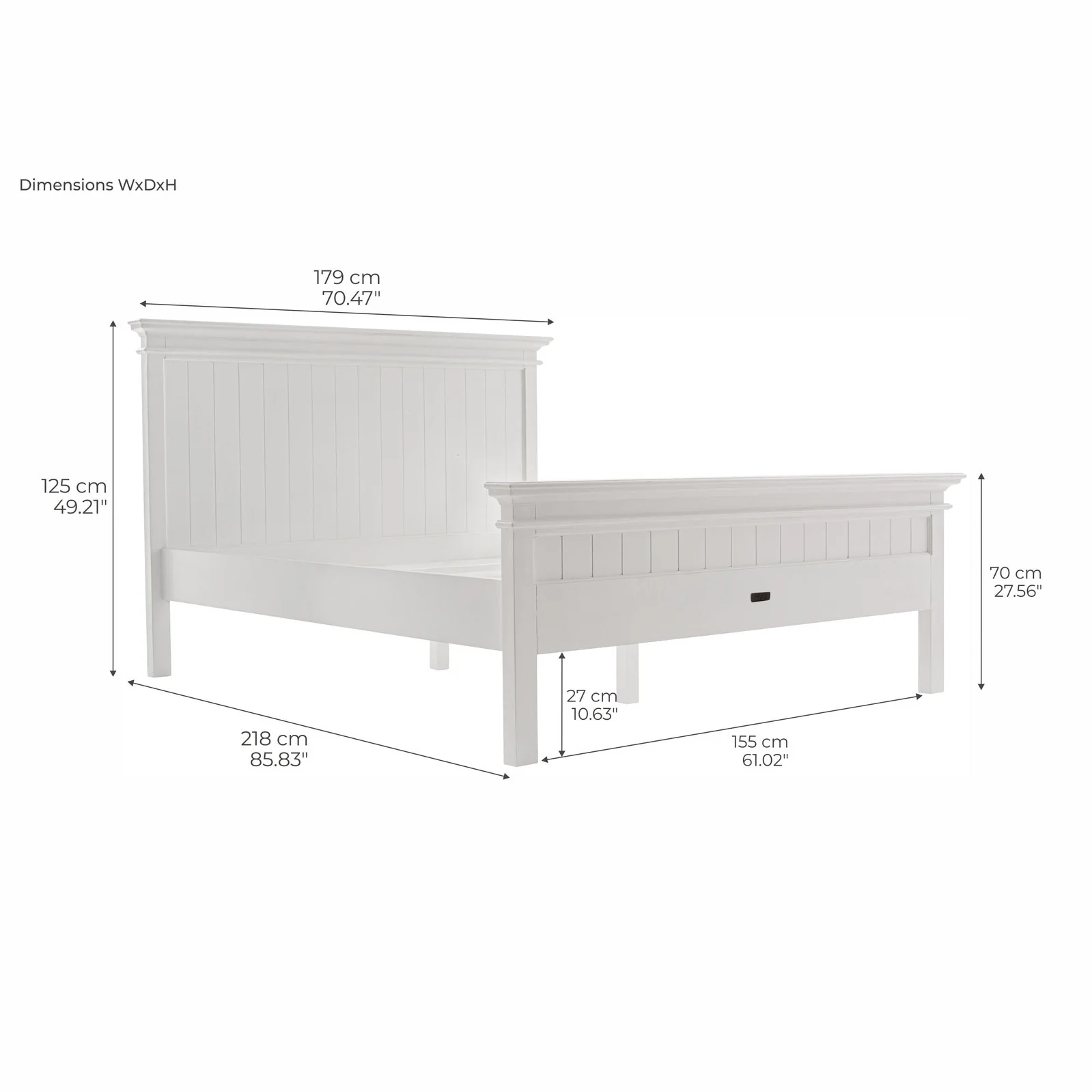 NovaSolo Halifax Queen Size Bed White BQU001 - Image 19