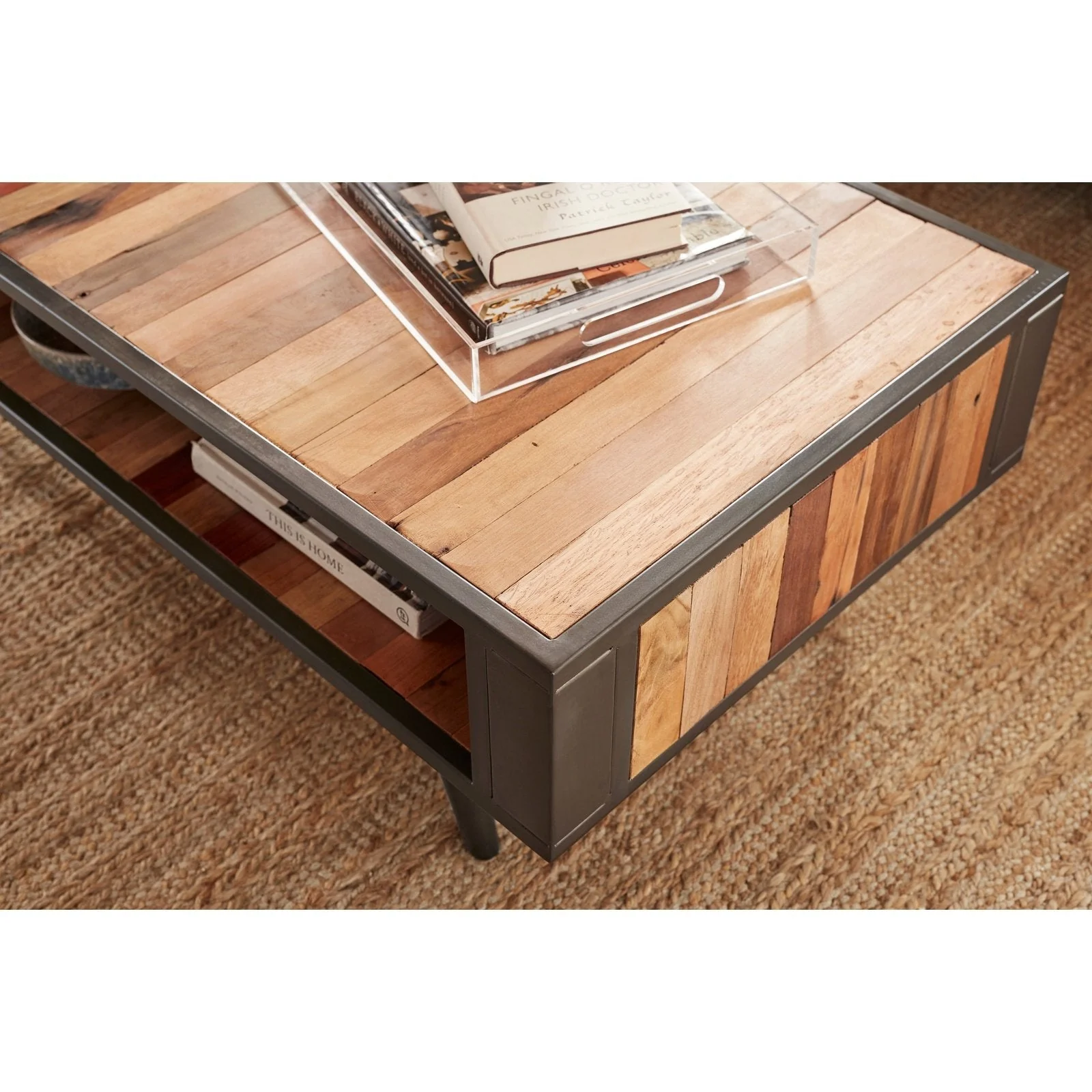 NovaSolo Nordic Coffee Table Open Shelf Natural Boat Wood KK NO 20001 - Image 3