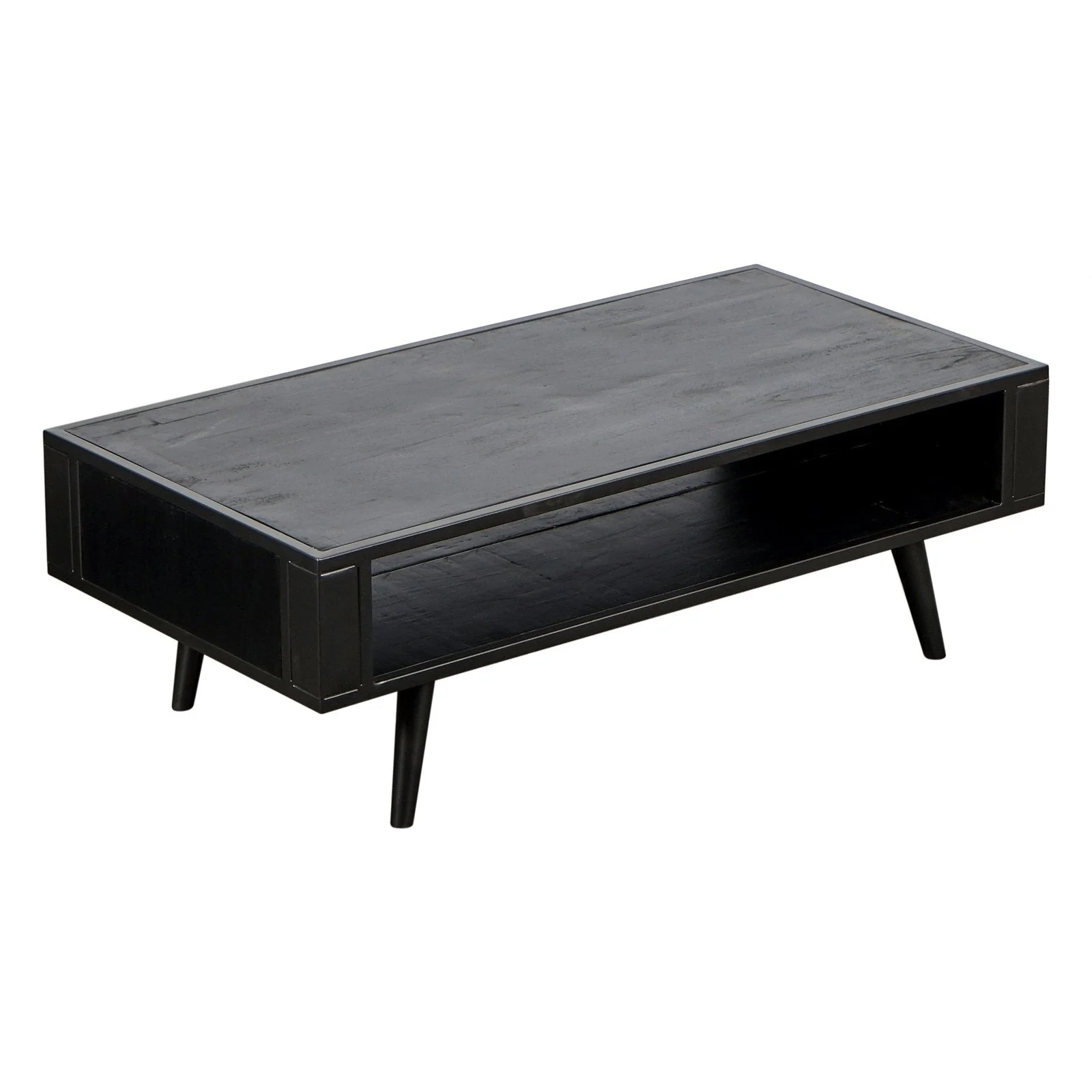 NovaSolo Nordic Mindi Coffee Table Open Shelf Black MD RT 20051 - Image 2