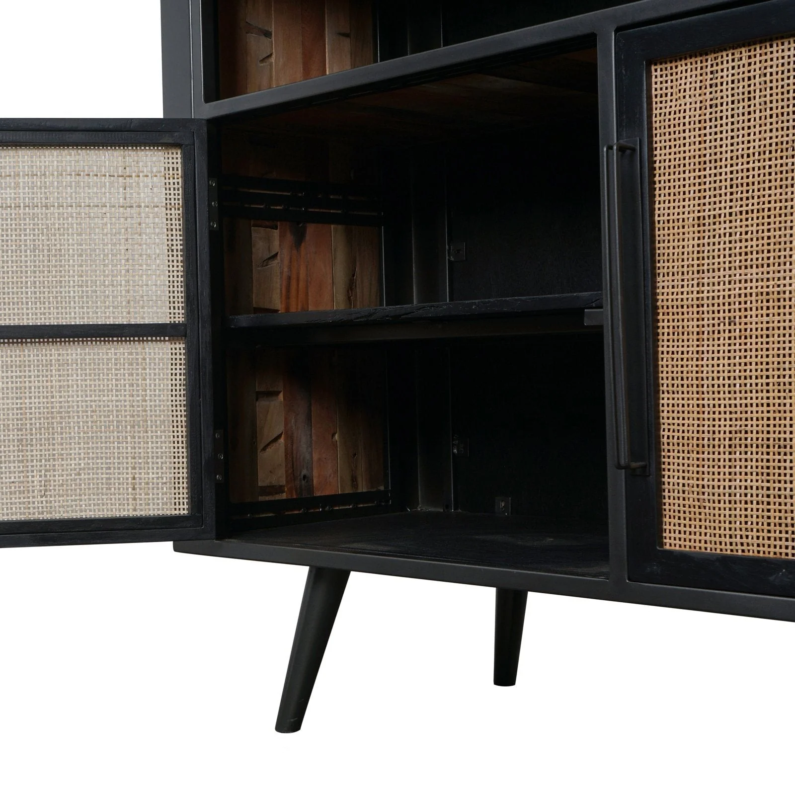 NovaSolo Nordic Rattan Buffet 4 Doors Natural Boat Wood BW RT 19053 - Image 2