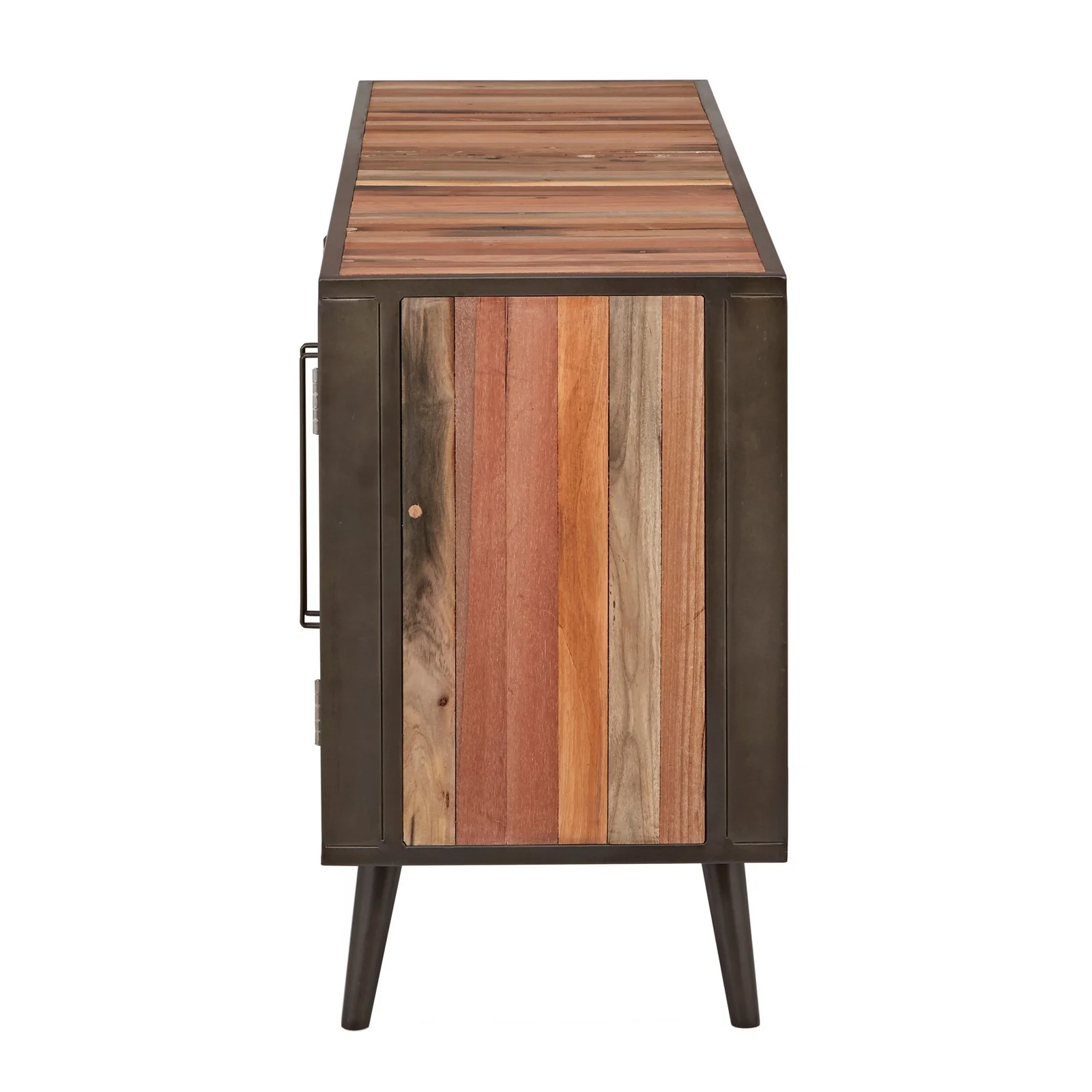 NovaSolo Nordic Smooth Boat Wood TV Dresser 4 Doors Natural Brown KK NO 18001 - Image 5