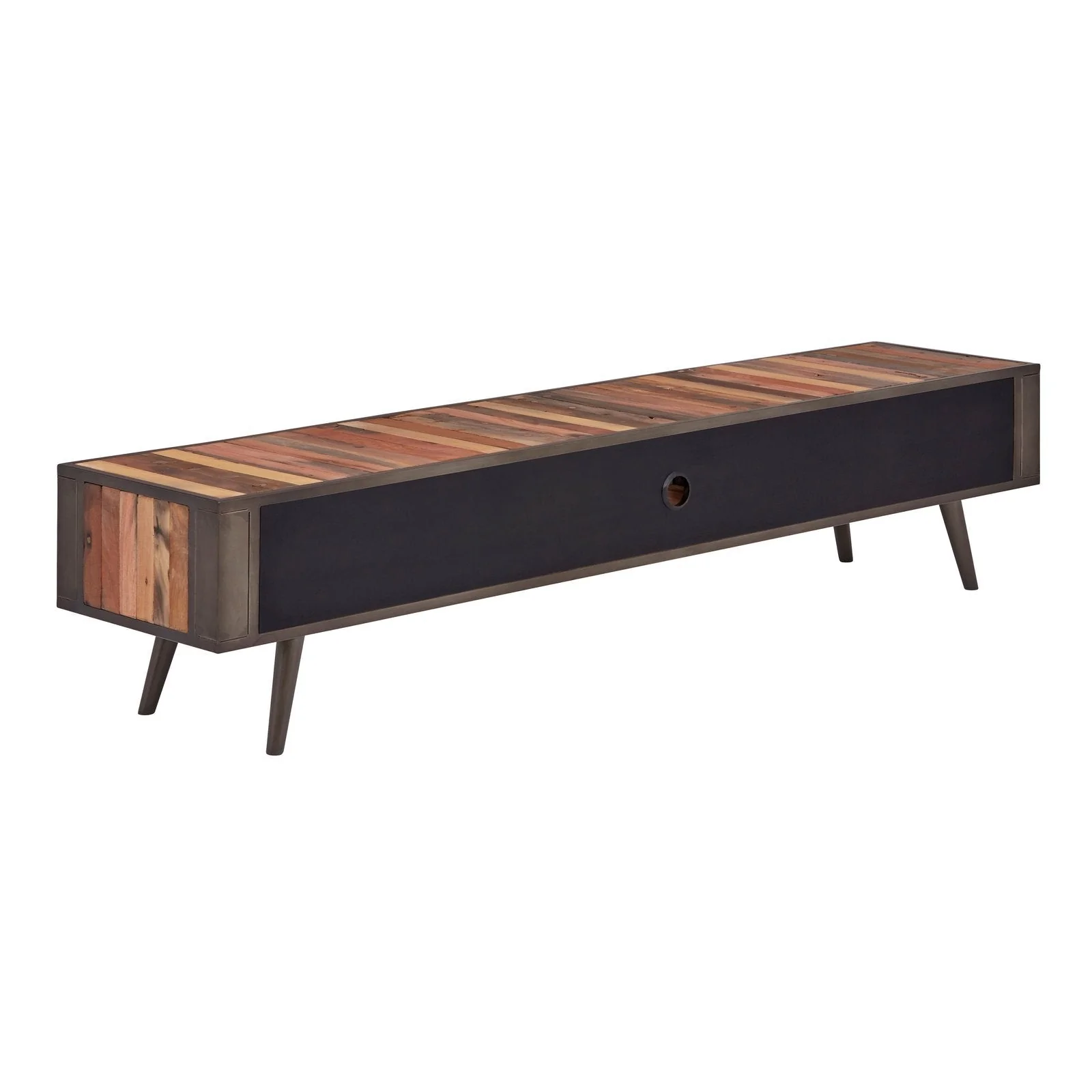 NovaSolo Nordic TV Dresser 2 Drawers Natural Boat Wood KK NO 20005 - Image 9