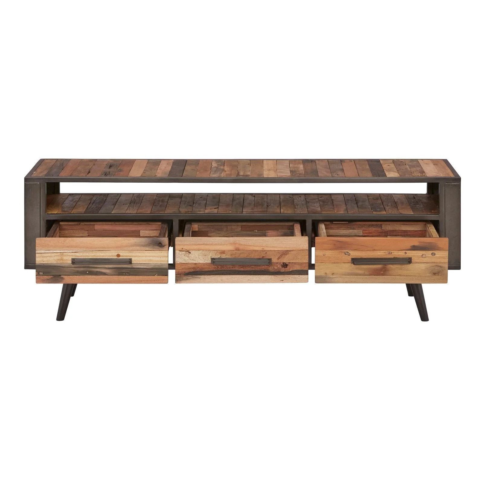 NovaSolo Nordic TV Dresser 3 Drawers Natural Boat Wood KK NO 18005 - Image 7