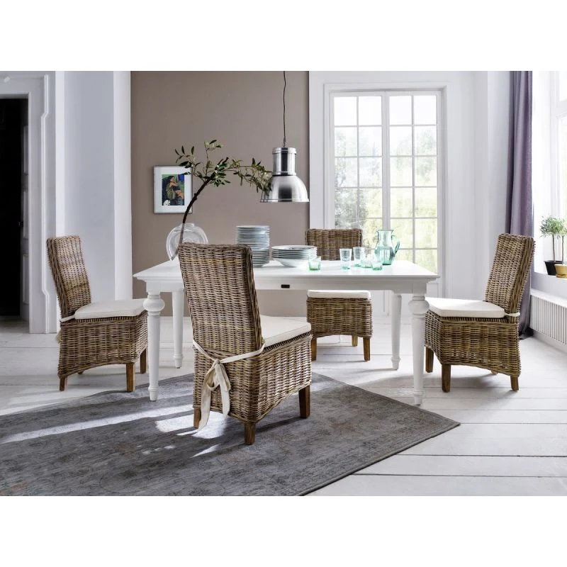 NovaSolo Provence 79" Dining Table White T783 - Image 7