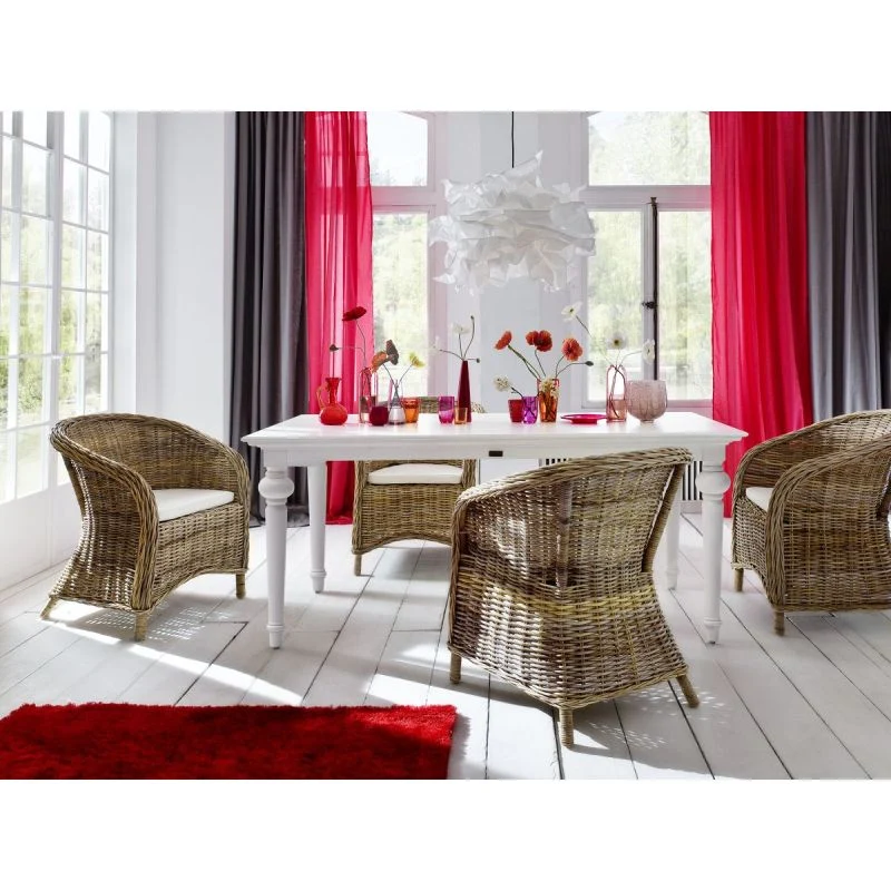 NovaSolo Provence 94" Dining Table White T784 - Image 5