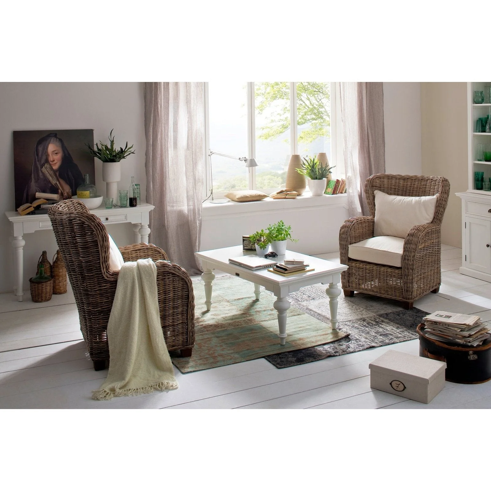 NovaSolo Provence Rectangular Coffee Table White T775 - Image 6