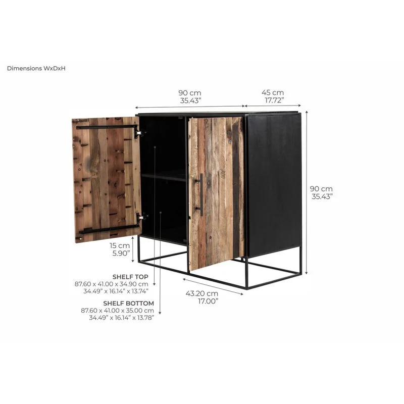 NovaSolo Rustika Sideboard 2 Doors Two-tone CPP 19007 - Image 11