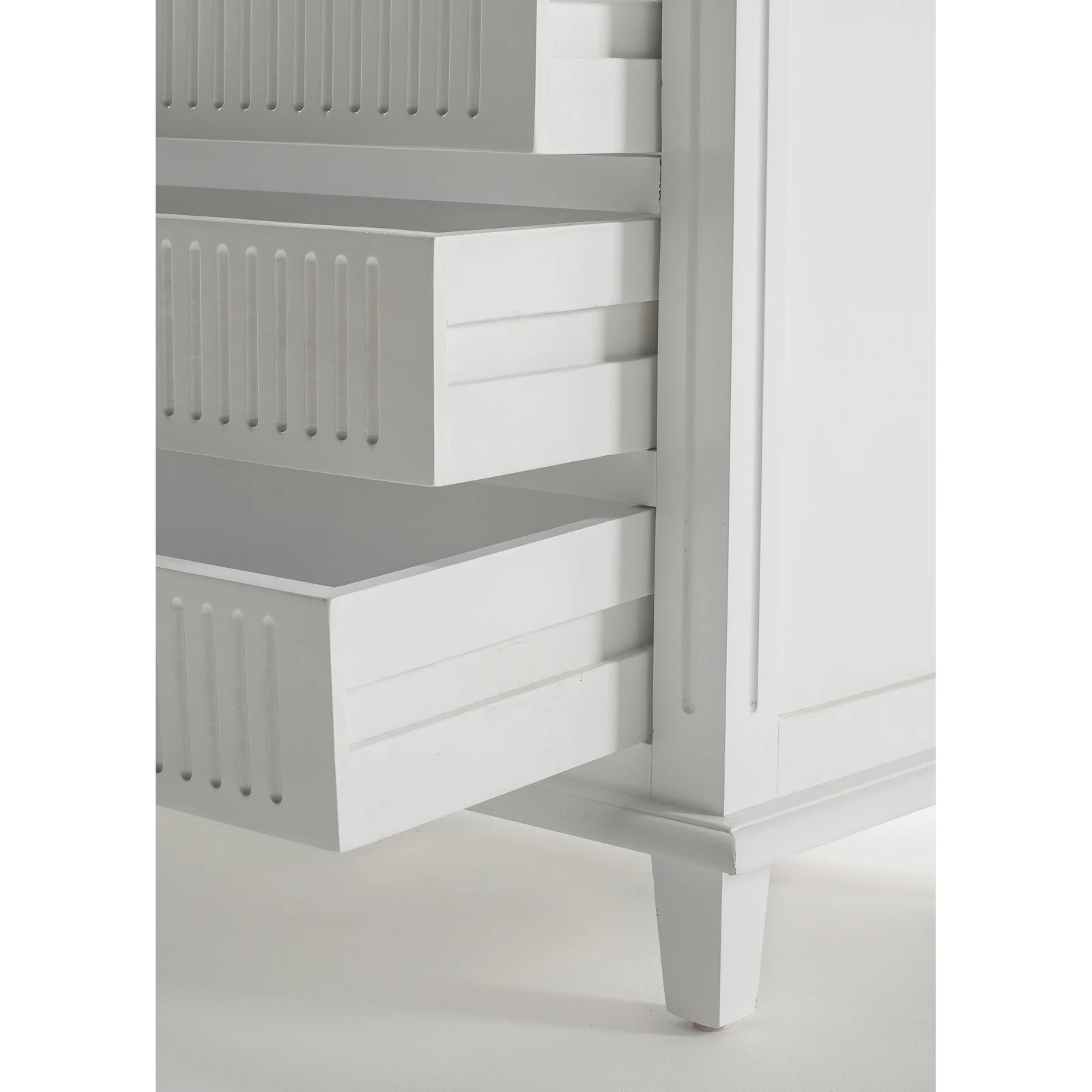 NovaSolo Skansen Bookcase with 3 Drawers in Classic White CA641 - Image 14