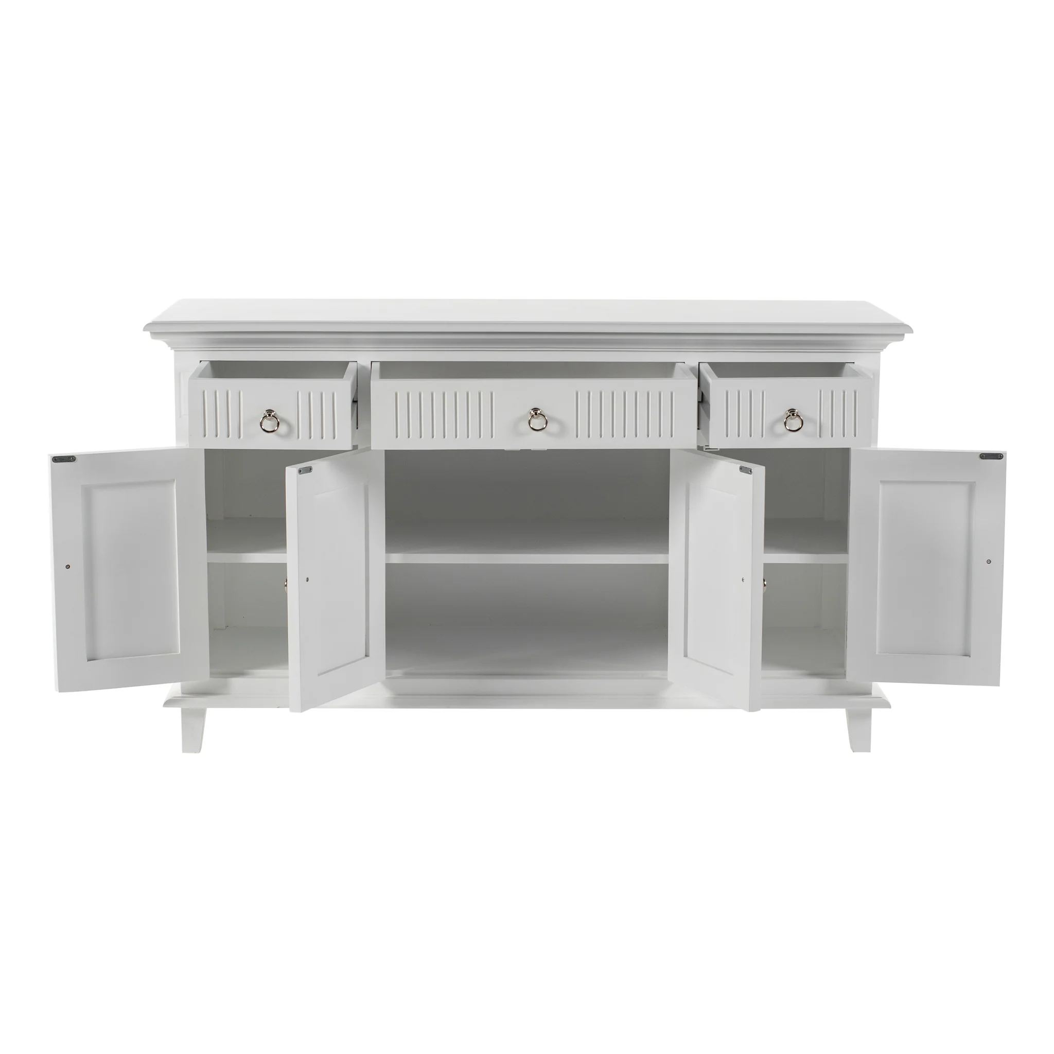 NovaSolo Skansen Buffet with 4 Doors 3 Drawers in Classic White B201 - Image 2