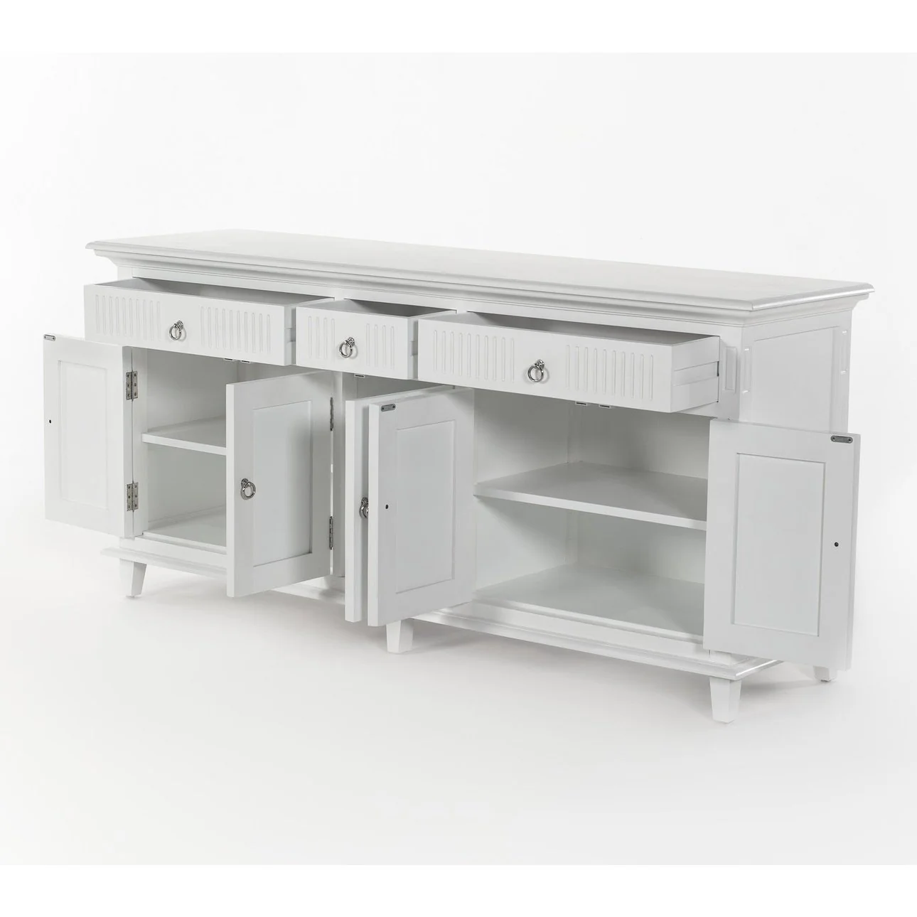 NovaSolo Skansen Kitchen Hutch Cabinet with 5 Doors 3 Drawers in Classic White BCA614 - Image 35