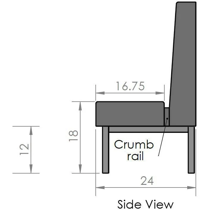 Oak Street Manufacturing Double 24" x 36" Pacific Indoor/Outdoor Vinyl/Upholstered Booth - Image 5