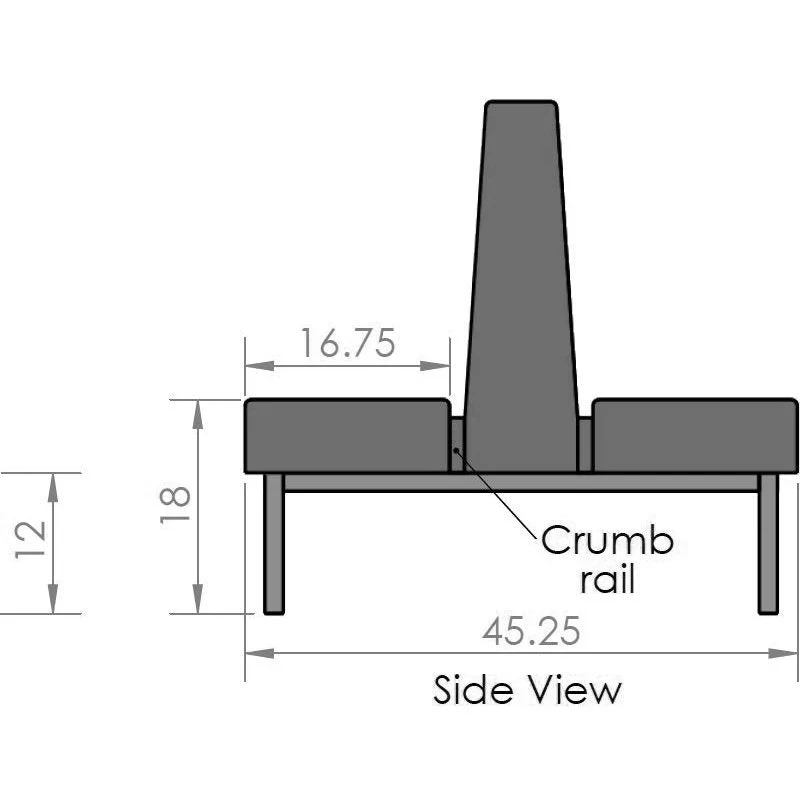 Oak Street Manufacturing Double 24" x 36" Pacific Indoor/Outdoor Vinyl/Upholstered Booth - Image 6
