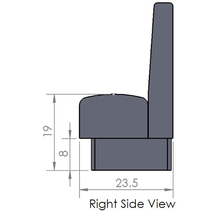 Oak Street Manufacturing Double 24" x 42" Wartburg Vinyl/Upholstered Booth - Image 9
