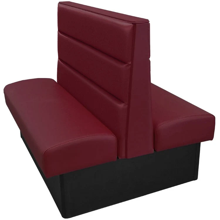 Oak Street Manufacturing Double 44" x 42" Luther Vinyl/Upholstered Booth - Image 5