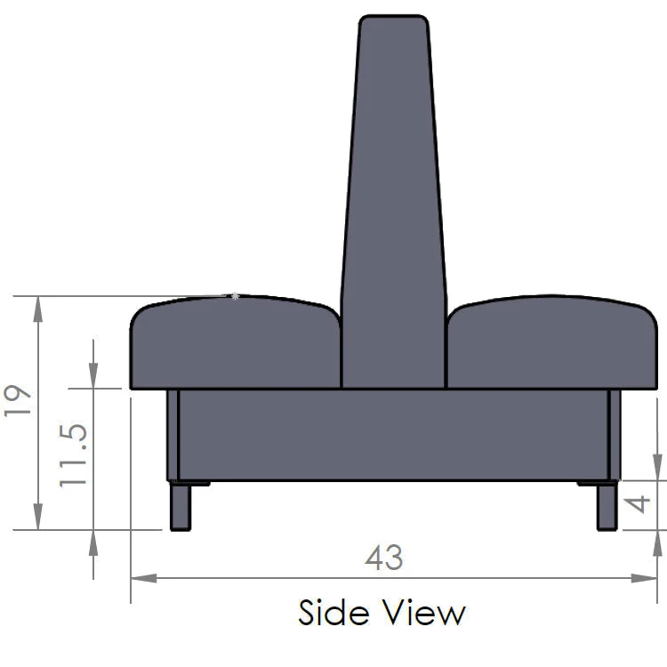Oak Street Manufacturing Double 48" x 42" Morley Vinyl/Upholstered Booth - Image 10