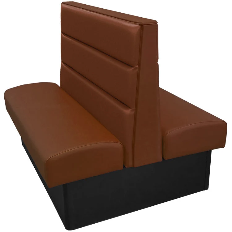 Oak Street Manufacturing Double 60" x 42" Luther Vinyl/Upholstered Booth - Image 4
