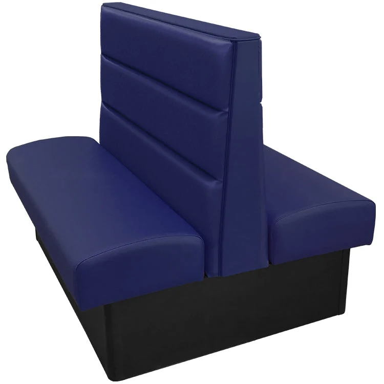 Oak Street Manufacturing Double 60" x 42" Luther Vinyl/Upholstered Booth - Image 8