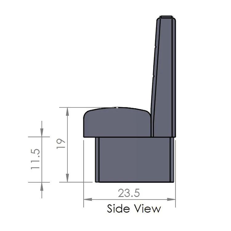 Oak Street Manufacturing Double 60" x 42" Luther Vinyl/Upholstered Booth - Image 9