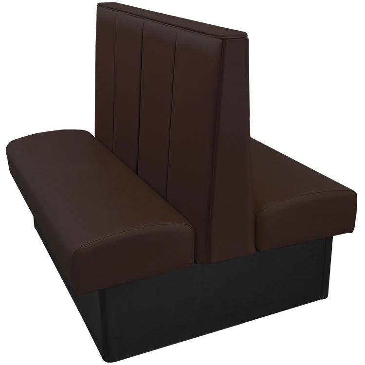 Oak Street Manufacturing Double 60" x 42" Waldorf Vinyl/Upholstered Booth - Image 3