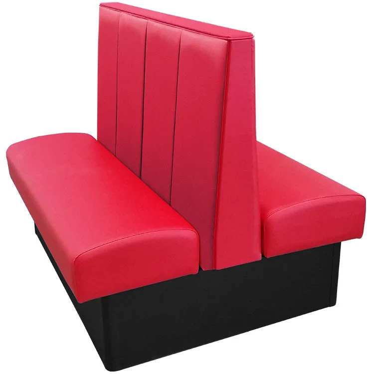Oak Street Manufacturing Double 60" x 42" Waldorf Vinyl/Upholstered Booth - Image 6