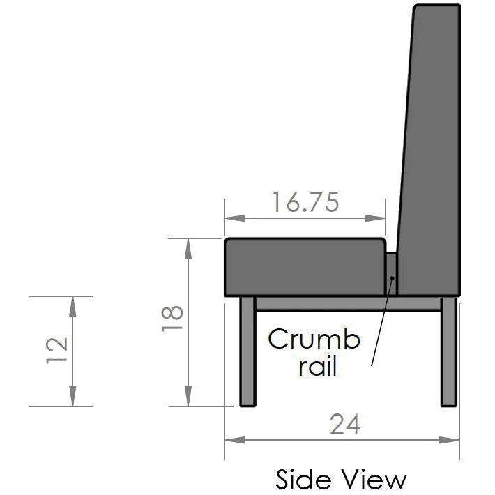 Oak Street Manufacturing Double 72" x 42" Pacific Indoor/Outdoor Vinyl/Upholstered Booth - Image 5