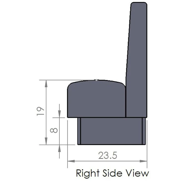 Oak Street Manufacturing Double 72" x 42" Wartburg Vinyl/Upholstered Booth - Image 9