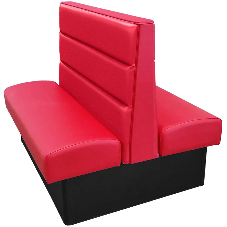 Oak Street Manufacturing Double 84" x 42" Luther Vinyl/Upholstered Booth - Image 6