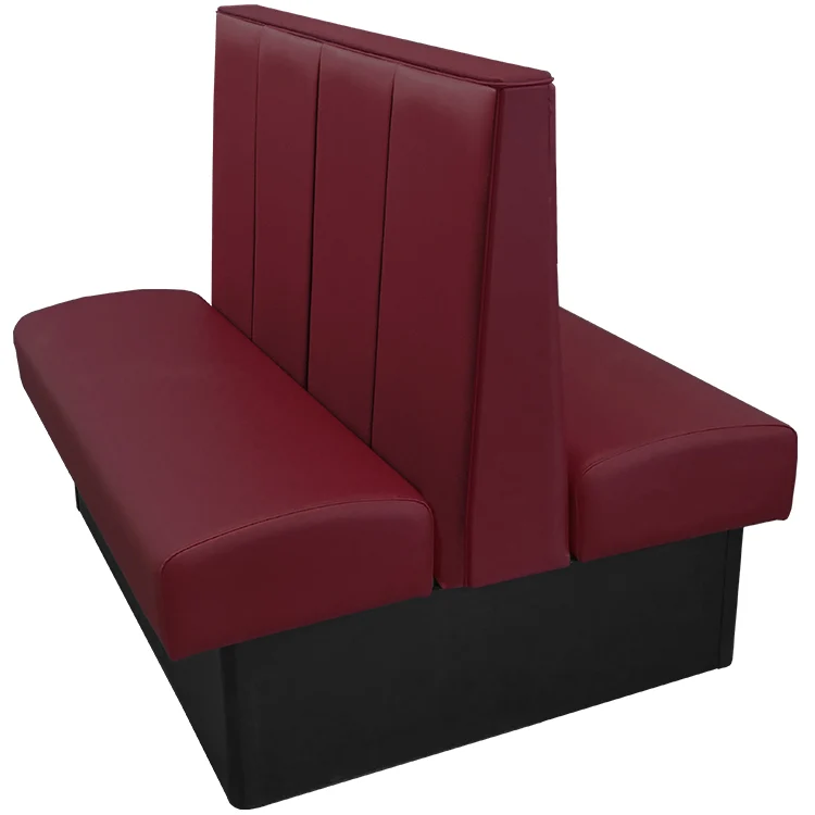 Oak Street Manufacturing Double 24" x 42" Waldorf Vinyl/Upholstered Booth - Image 5