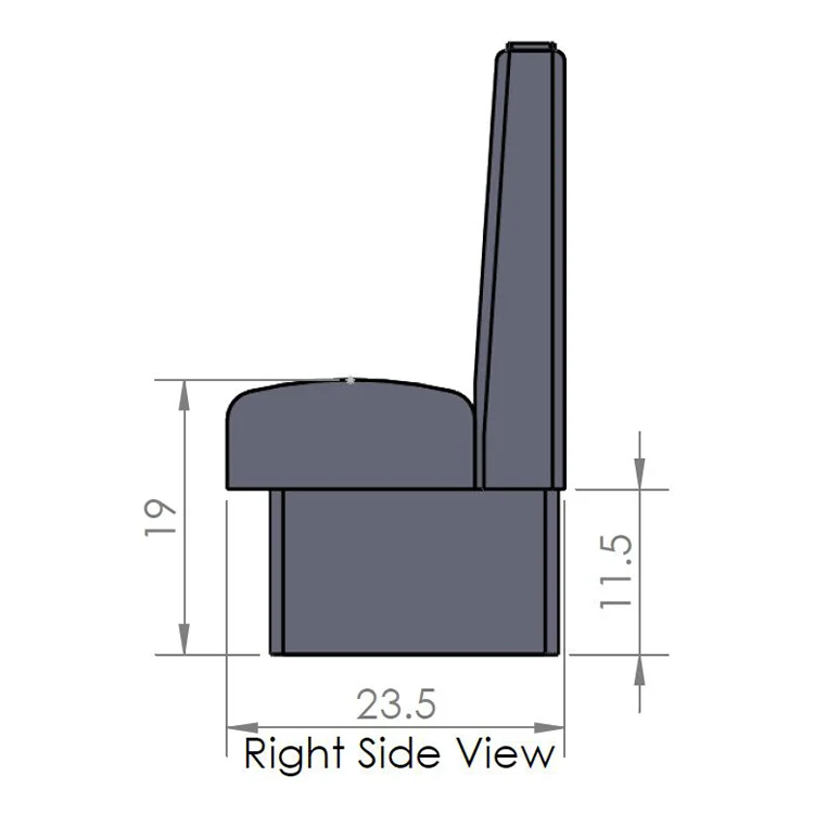 Oak Street Manufacturing Single 24" x 42" Waldorf Vinyl/Upholstered Booth - Image 9