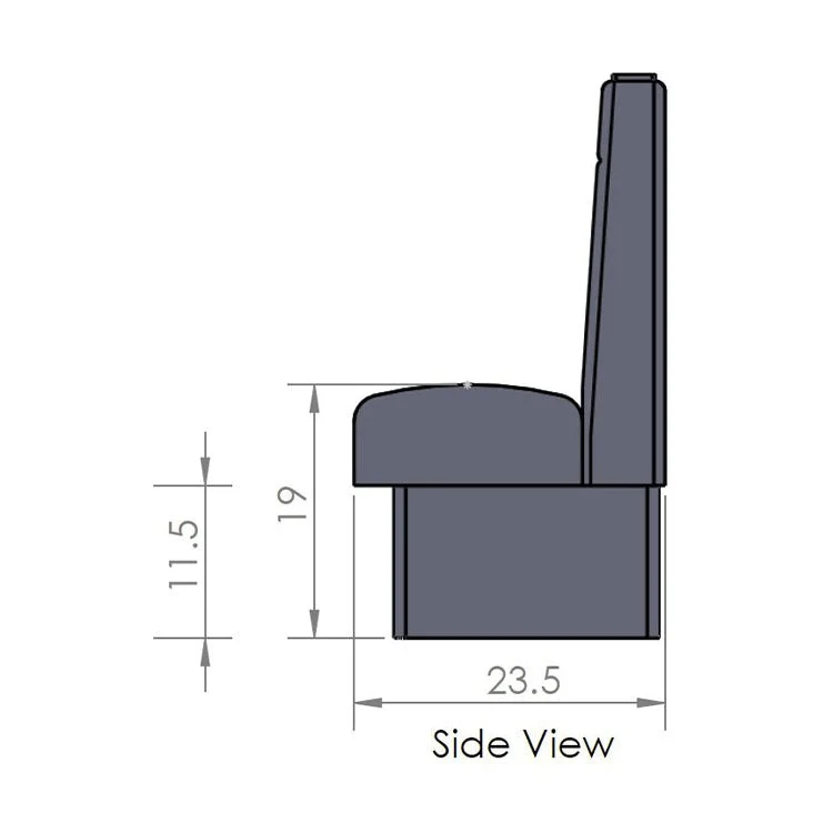 Oak Street Manufacturing Single 96" x 42" Drake Vinyl/Upholstered Booth - Image 9