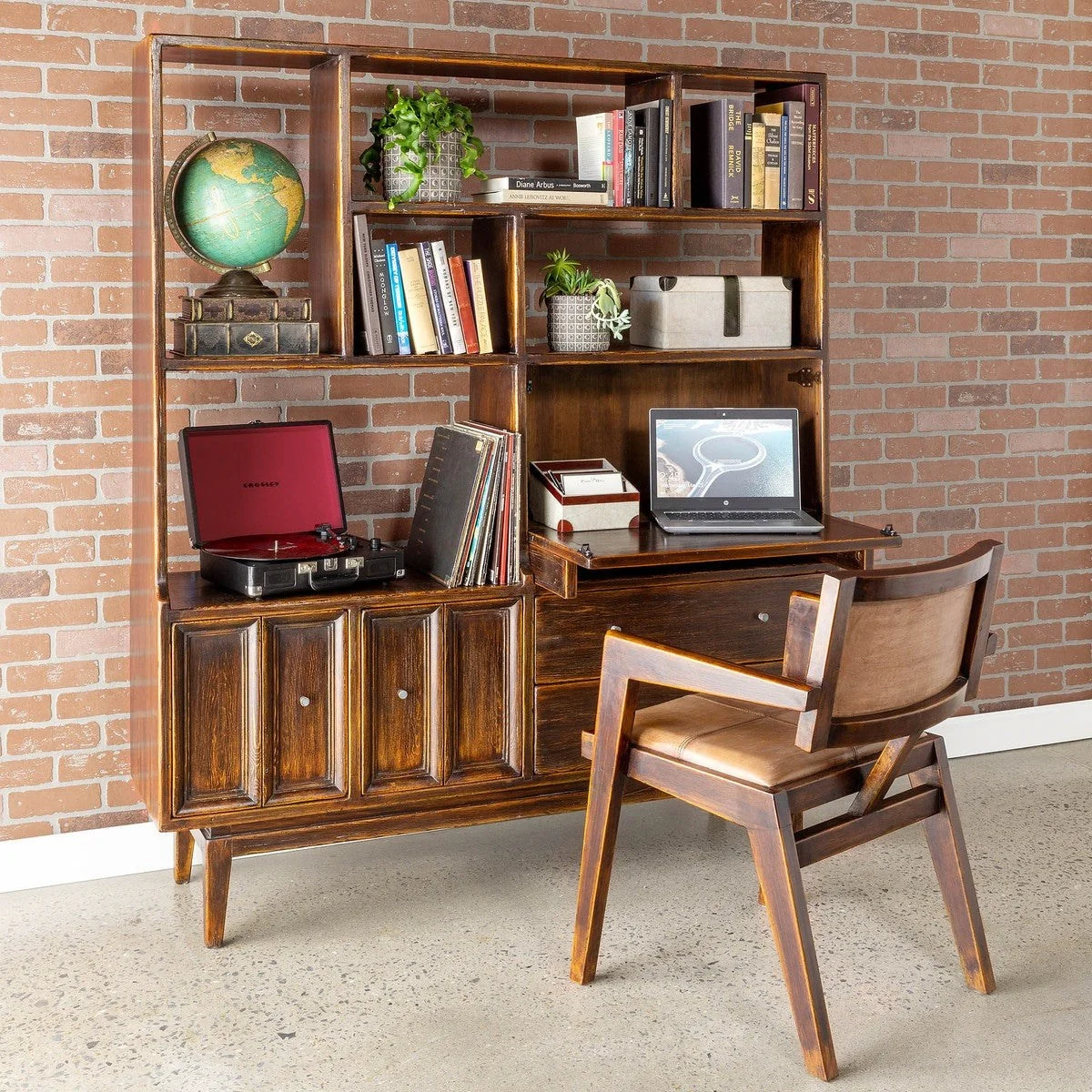 Park Hill Collection Lane Square Back Leather Armchair EFS26001 - Image 7