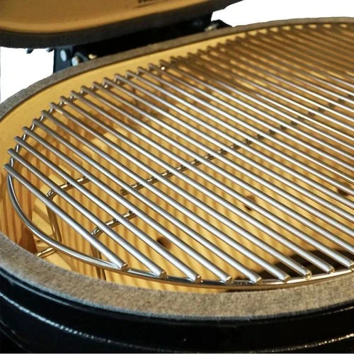 Primo All-In-One Oval Ceramic Kamado Grill With Cradle, Side Shelves, And Stainless Steel Grates - PGCXLC - Image 23