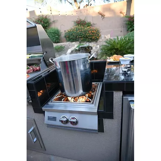 Kokomo Professional Built-in Power Burner with Led Lights and Removable Grate for Wok - Image 3