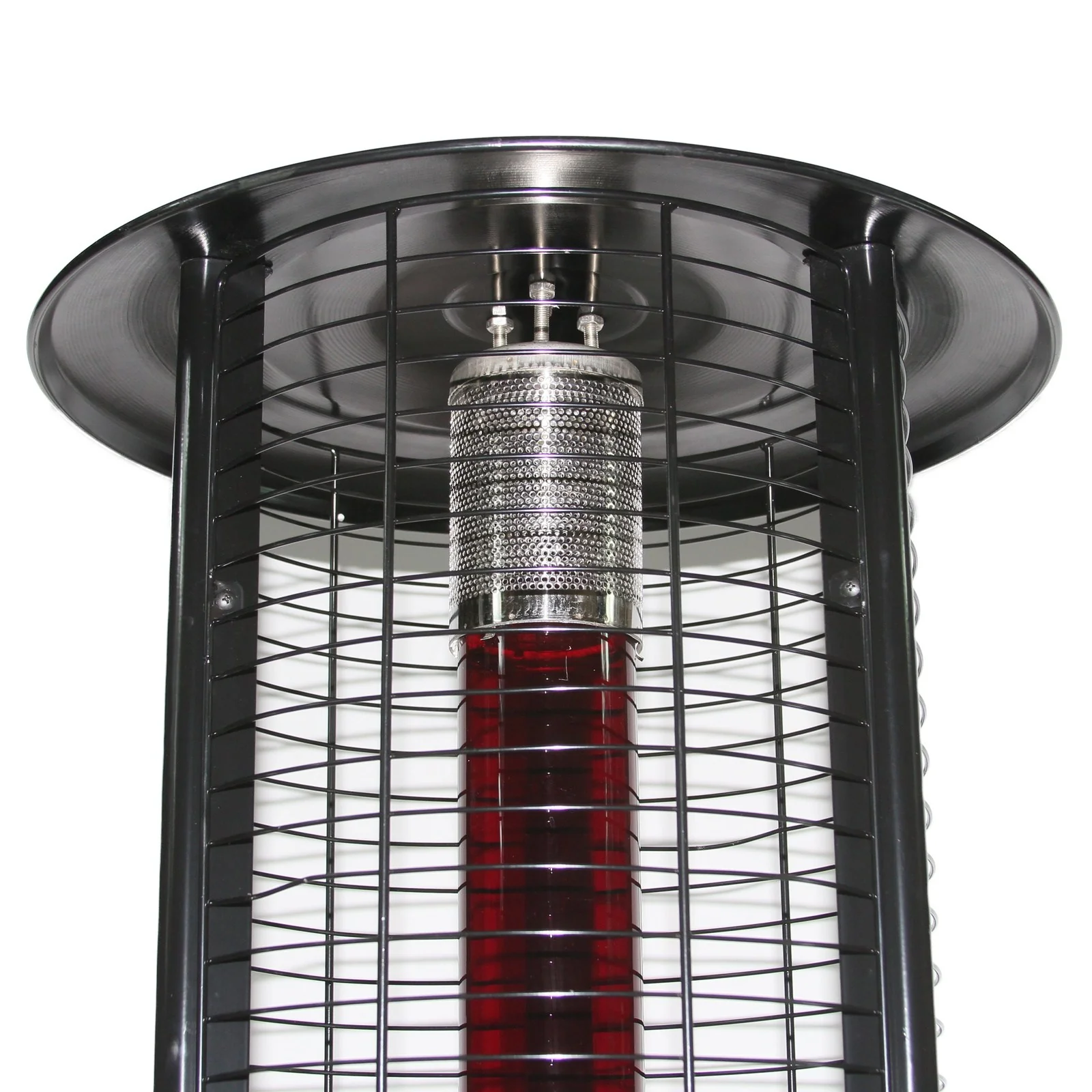 RADtec 80" Ellipse Flame Propane Patio Heater - Black with Ruby Glass - Image 5