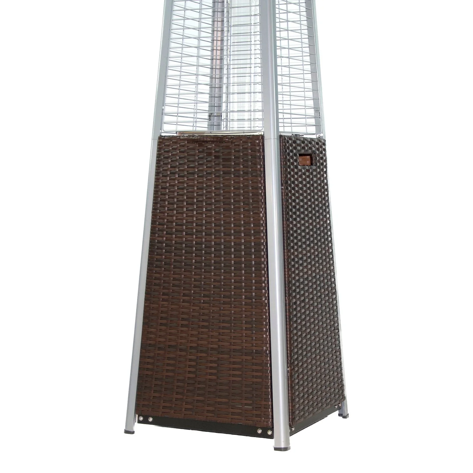 RADtec 89" Tower Flame Propane Patio Heater - Dark Brown Wicker - Image 10